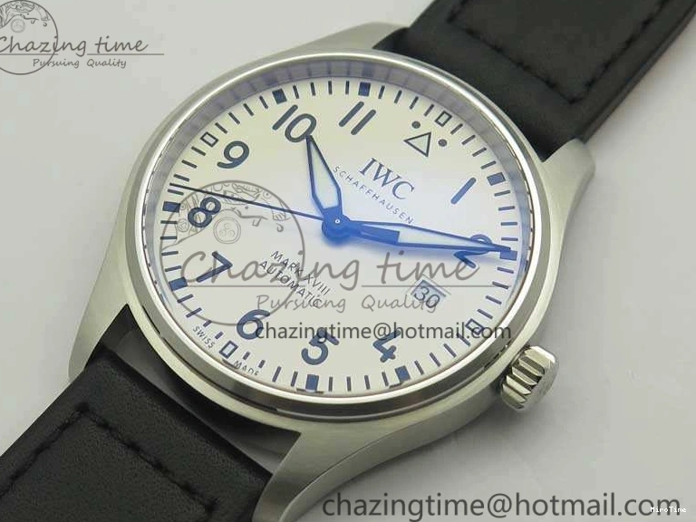 MIROTIME 0801 Efficient Mark XVIII Le Petit Prince IW327001 SS MKS 1:1 Best Edition White Dial On Leather Strap MIYOTA9015 V 7220